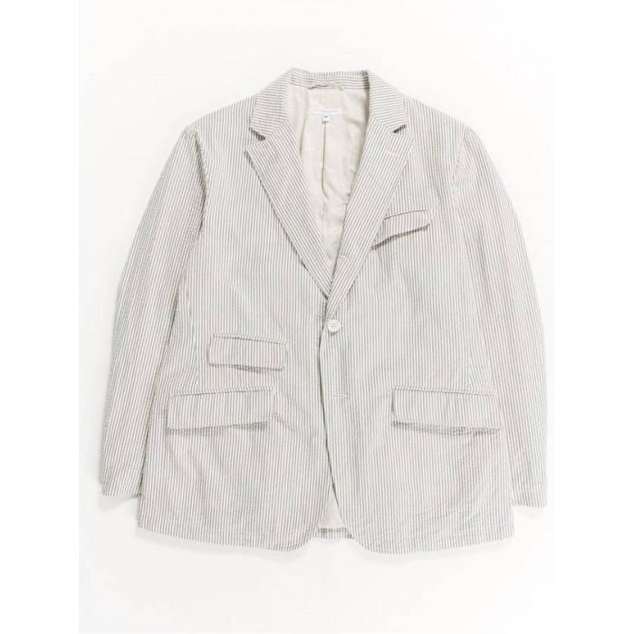 Engineered Garments Navy Natural Cotton Seersucker Andover 24S1D006 OR193 SD029