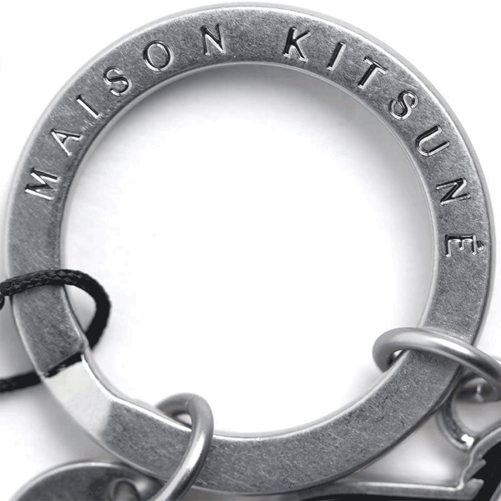 Maison Kitsune Metal Bold Fox Keyring Keychain Pink MM06904 AM1002 P616
