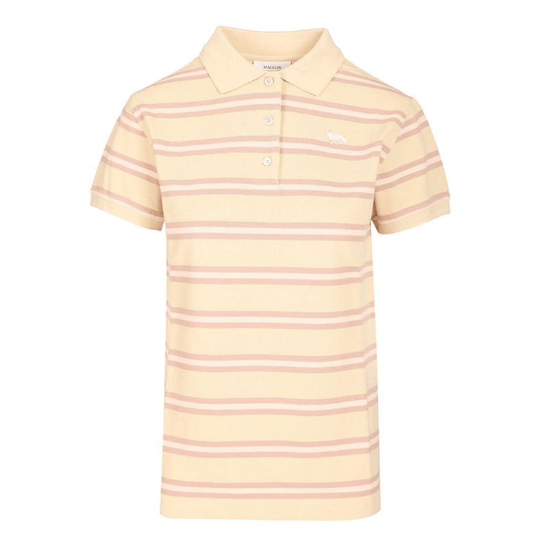 Maison Kitsune Baby Fox Multi Women’s Short Sleeve Polo Shirt OW00205 KJ7010