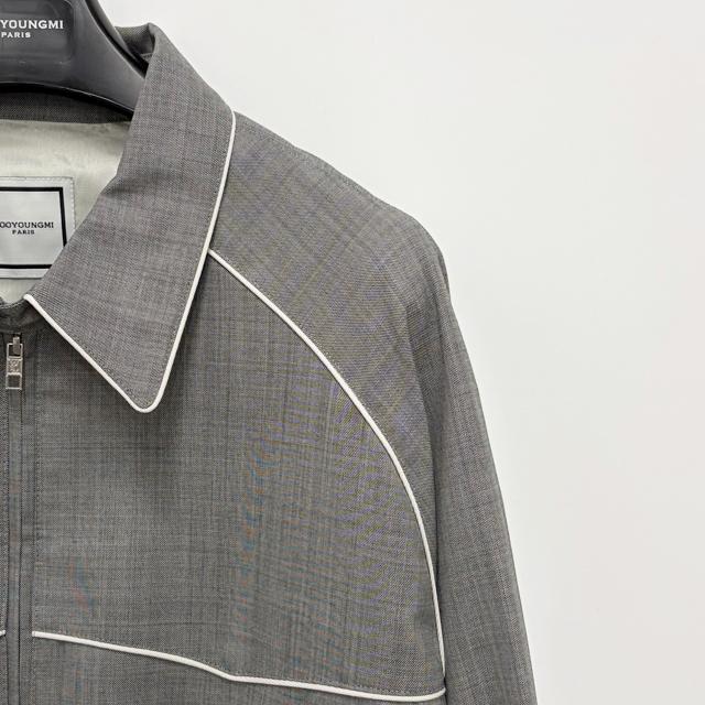 WOOYOUNGMI Wool-Poly Blend Banding Jacket for Men W261JP10 912G