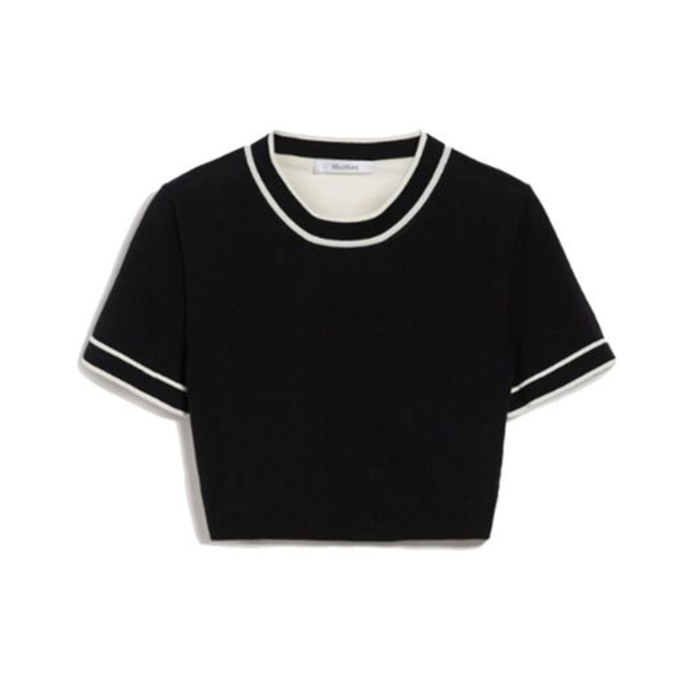 Max Mara Contrast Knit Crop Top 2411361042600