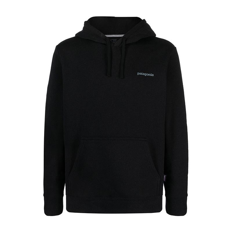 patagonia P-6 Logo Icon Black Hoodie Pullover Sweatshirt Men’s