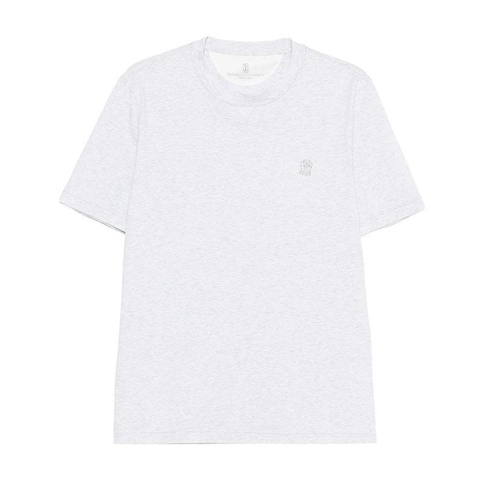 Brunello Cucinelli Logo Short Sleeve T-Shirt Men’s White Cotton