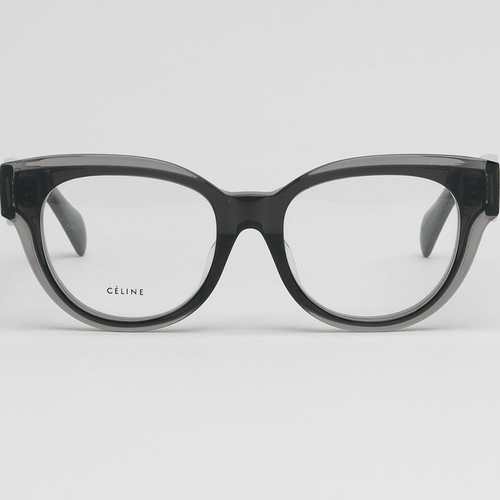 CELINE Round Transparent Gray Cat Eye Eyeglasses Asian Fit CL50015F 020