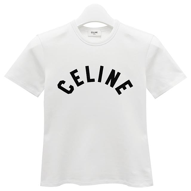 CELINE Logo Print Short Sleeve T-Shirt RX0JK1407 01OB