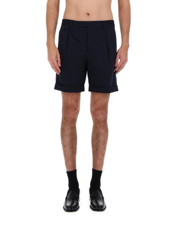 LARDINI Blue Cotton Blend Tailored Shorts PAALBINCN 64402860