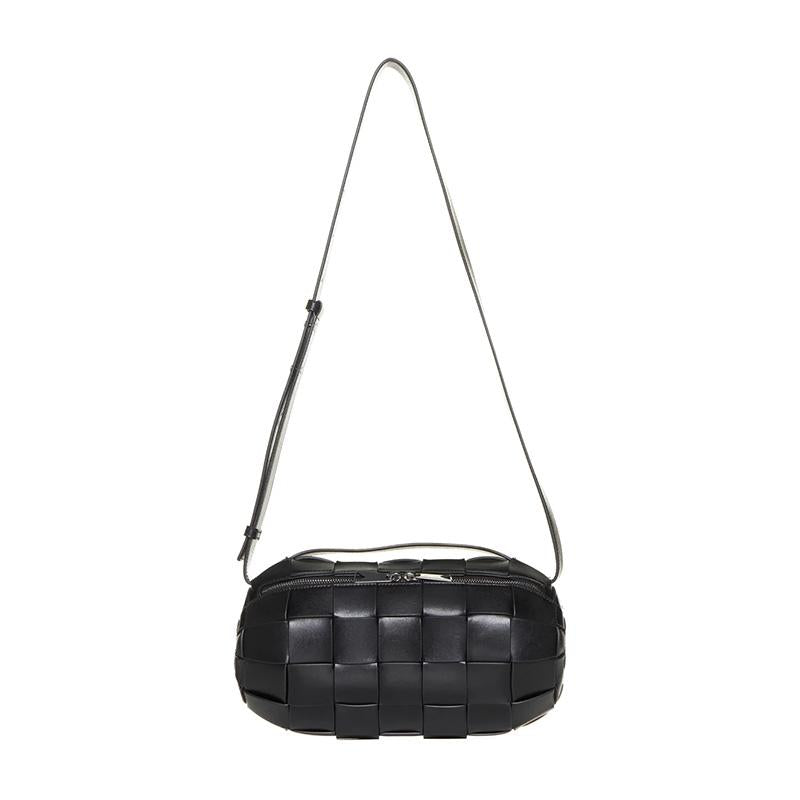 Bottega Veneta Small Boombox Black Leather Crossbody Bag