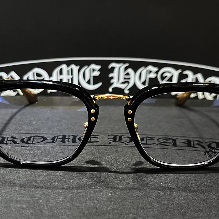 Chrome Hearts Cloaco Black Gold Accents Eyeglasses