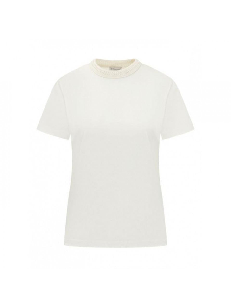 Moncler Women's Crochet Accent Cotton T-Shirt 8C00062 89B8U 034