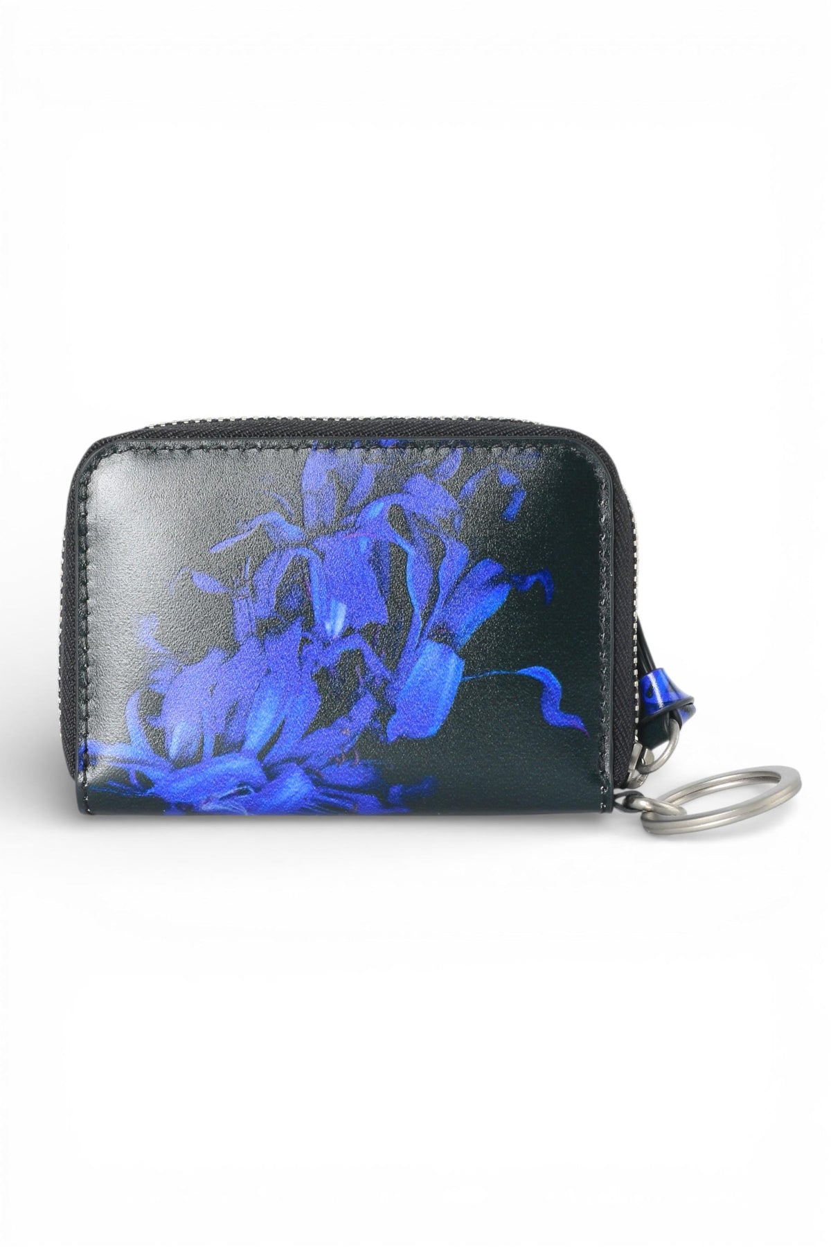 Dries Van Noten Blue Zipped Leather Card Case