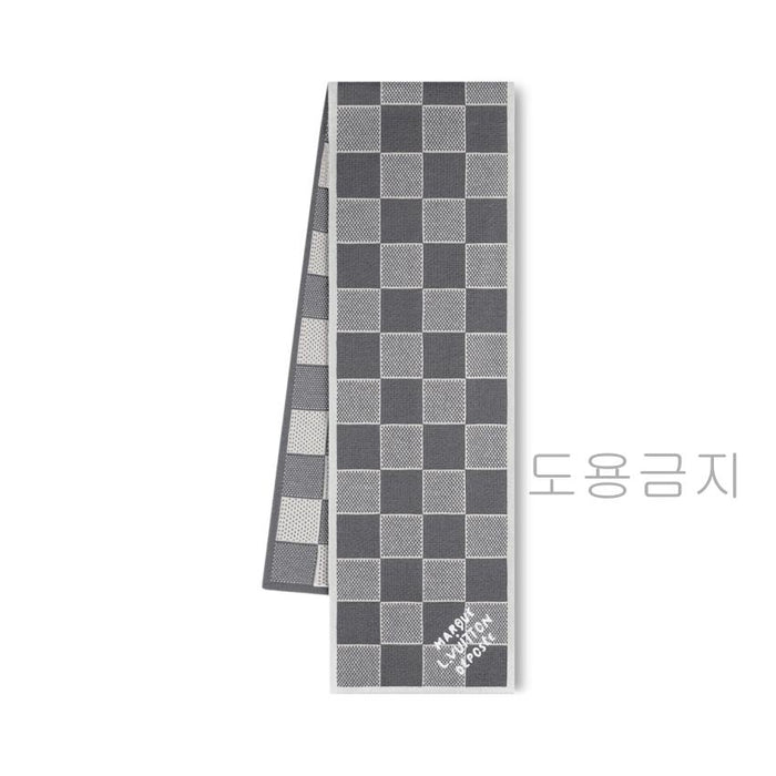 Louis Vuitton Damier Heritage Navy Blue Men’s Wool Scarf M90776
