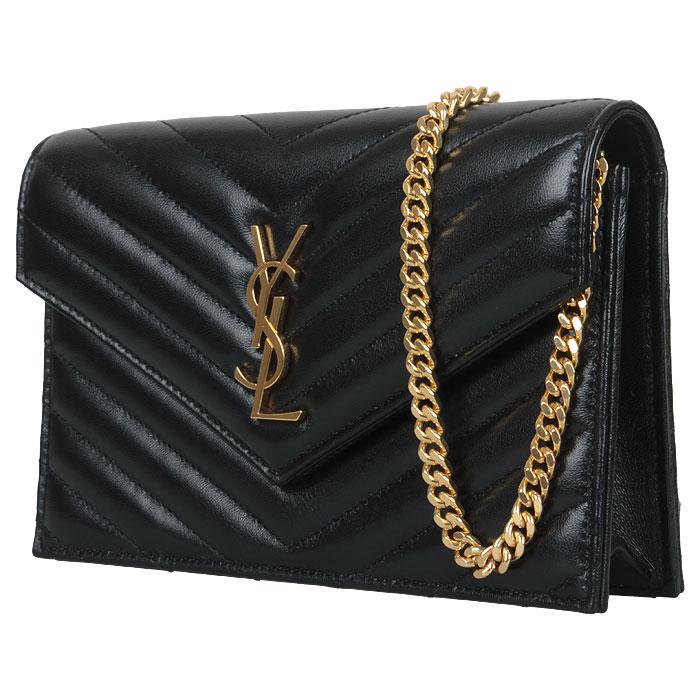 Saint Laurent Cassandre Chevron Quilted Chain Shoulder Bag 742920 AAA44 1000