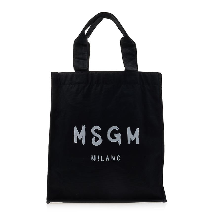 MSGM Milano Logo Tote Bag Black Women’s Canvas Tote