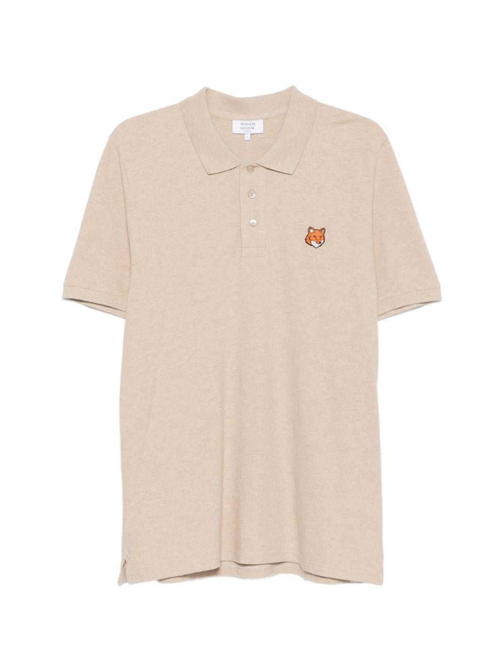 Maison Kitsune Cotton Short Sleeve Polo Shirt Navy Men