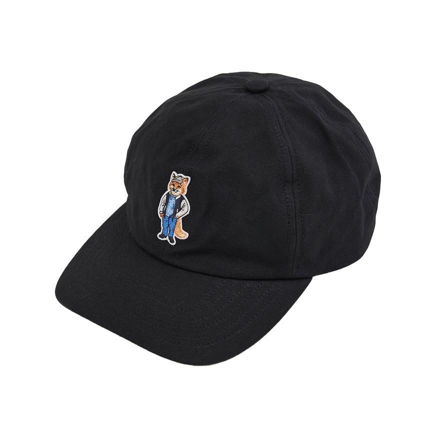 Maison Kitsune Dressed Fox Logo Cap Unisex Navy Cotton PM06101 WB0026 P199