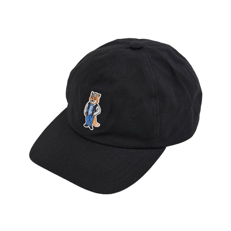 Maison Kitsune Dressed Fox Logo Cap Unisex Navy Cotton PM06101 WB0026 P199