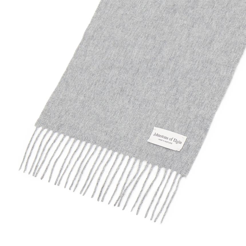 Johnstons of Elgin Cashmere Unisex Scarf HA0200 LIGHT GREY