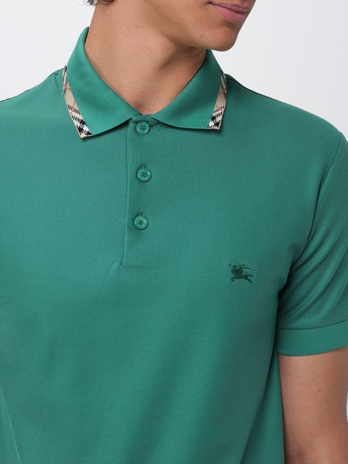 BURBERRY Short Sleeve Polo Shirt Men’s Cotton Tee Black
