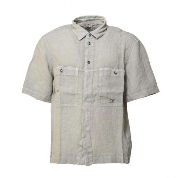 CP Company Linen Boxy Short Sleeve Shirt