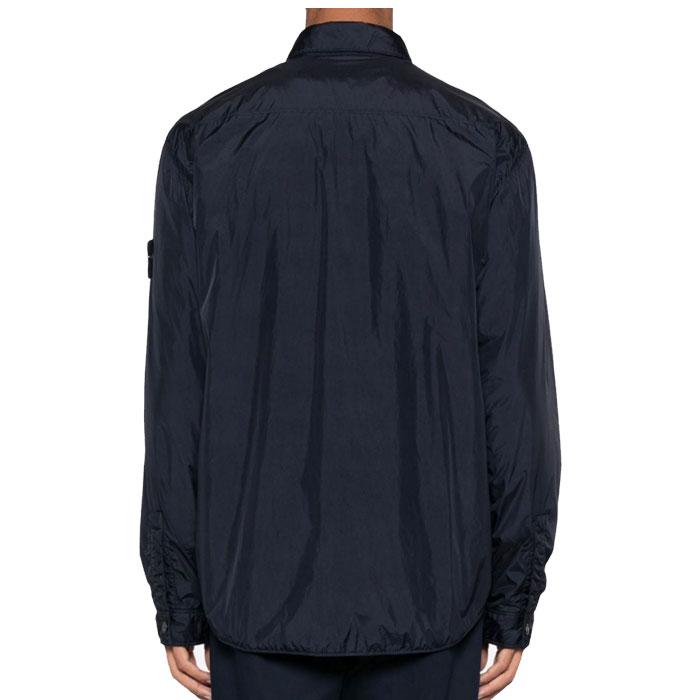 STONE ISLAND Crinkle Reps Overshirt Jacket Navy