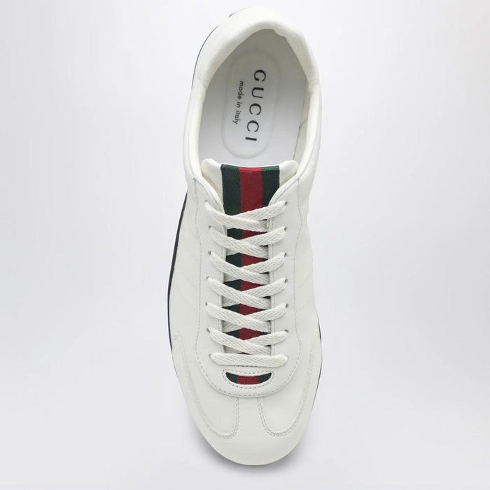 GUCCI Shift Men’s Leather Low-Top Sneakers White Navy