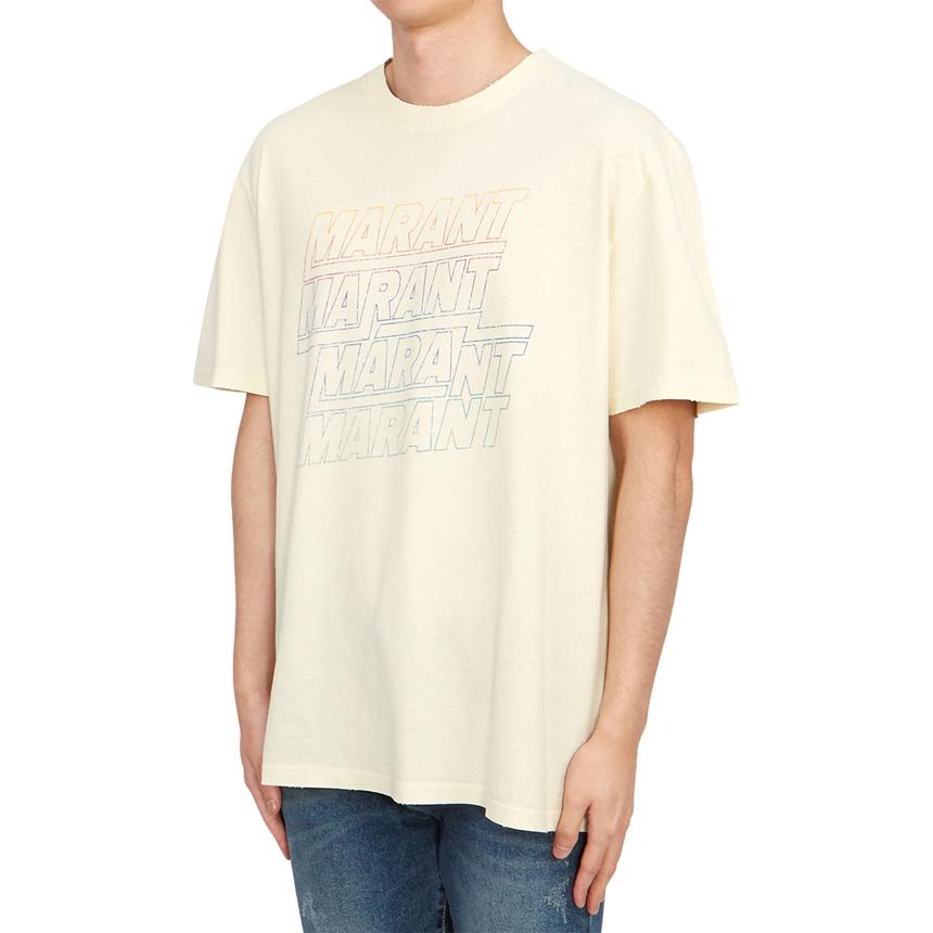 Isabel Marant Hugo Men’s Short Sleeve T-Shirt White Cotton