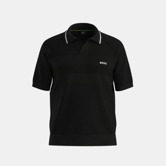 HUGO BOSS Short Sleeve Polo Shirt for Men 50558350001 BLACK DOM