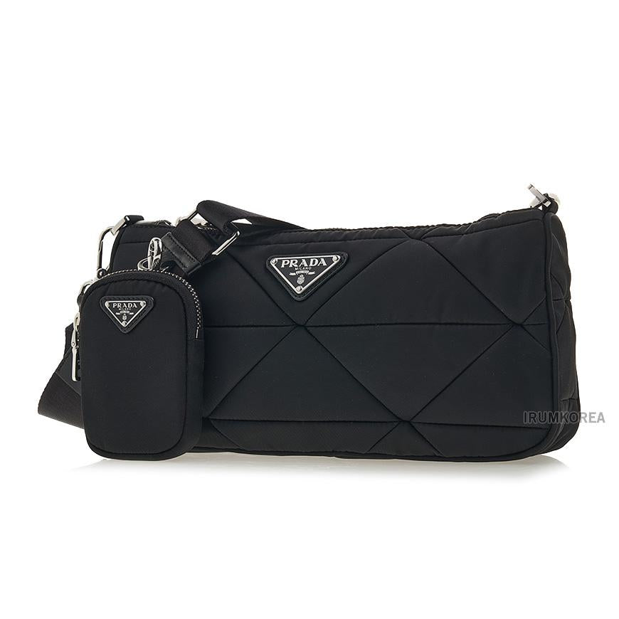 PRADA Quilted Shoulder Bag for Women 1BC237 RDJN F0002 B9O