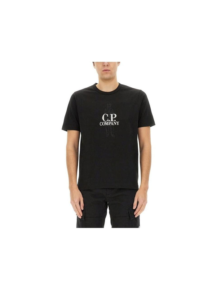CP Company Black Mercerized Jersey Twist British T-Shirt