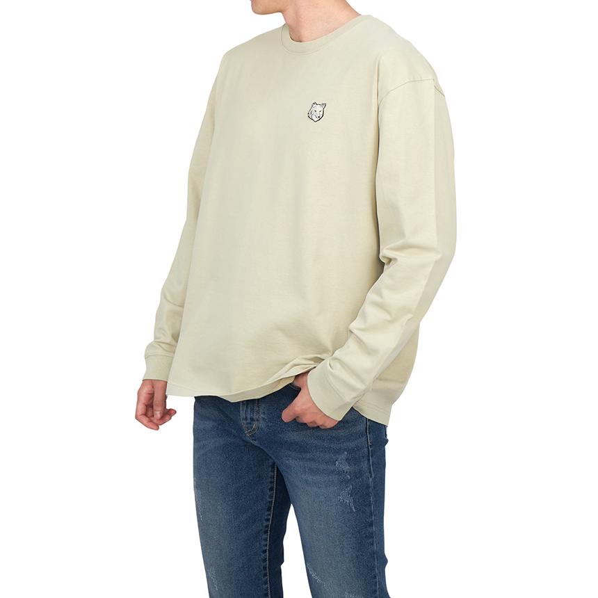 Maison Kitsune Bold Fox Head Logo Men’s Long Sleeve T-Shirt LM00109KJ0118 P129