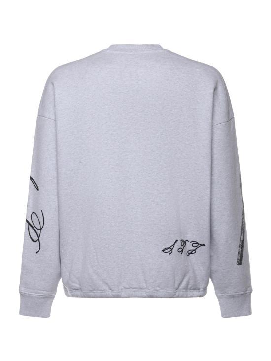 JACQUEMUS Grey Donkey Jacquard Long Sleeve Sweatshirt SSM00314 AJ001749