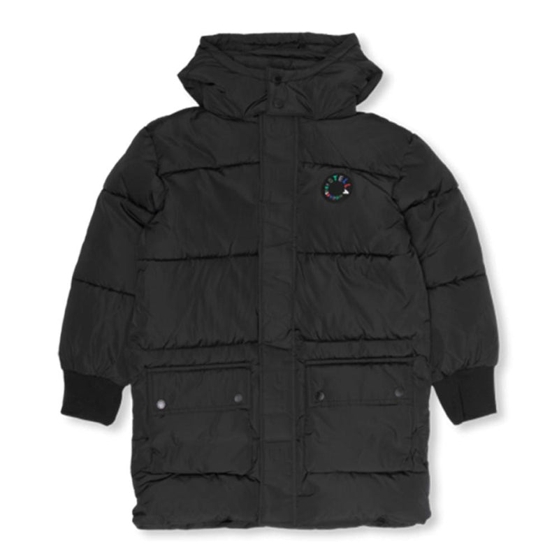 Stella McCartney Kids Women Logo Patch Down Puffer Jacket Black