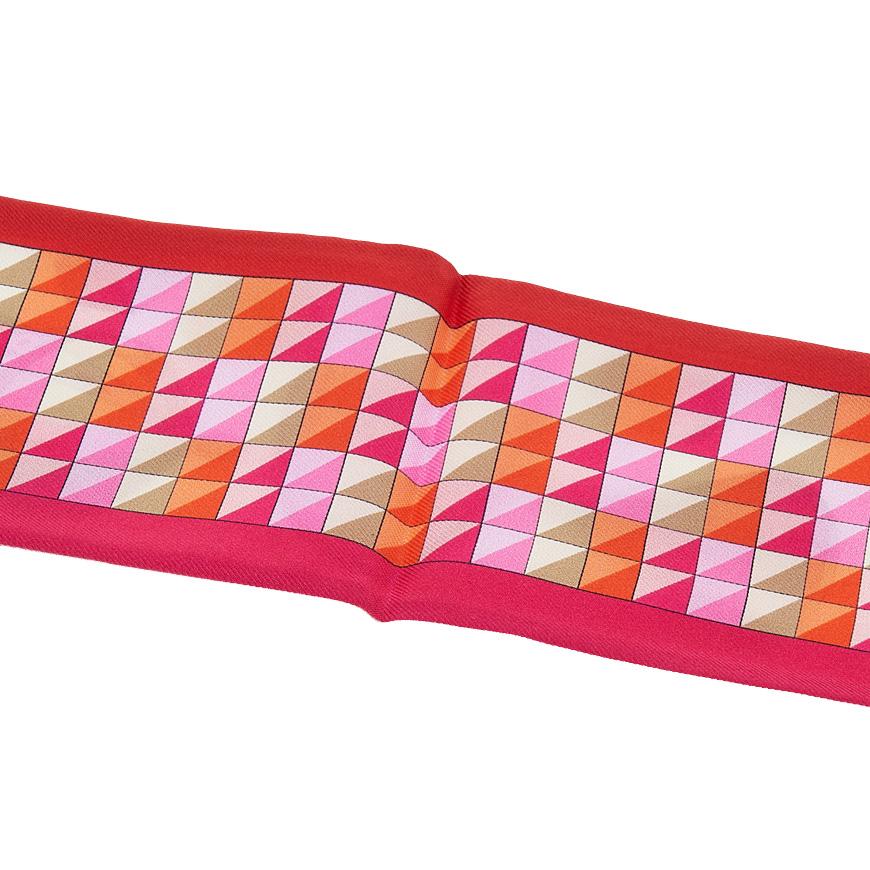 Ferragamo Cotton Candy Pink Silk Scarf for Women