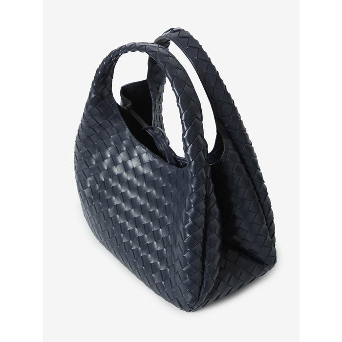 Bottega Veneta Campana Medium Shoulder Bag Leather Blue