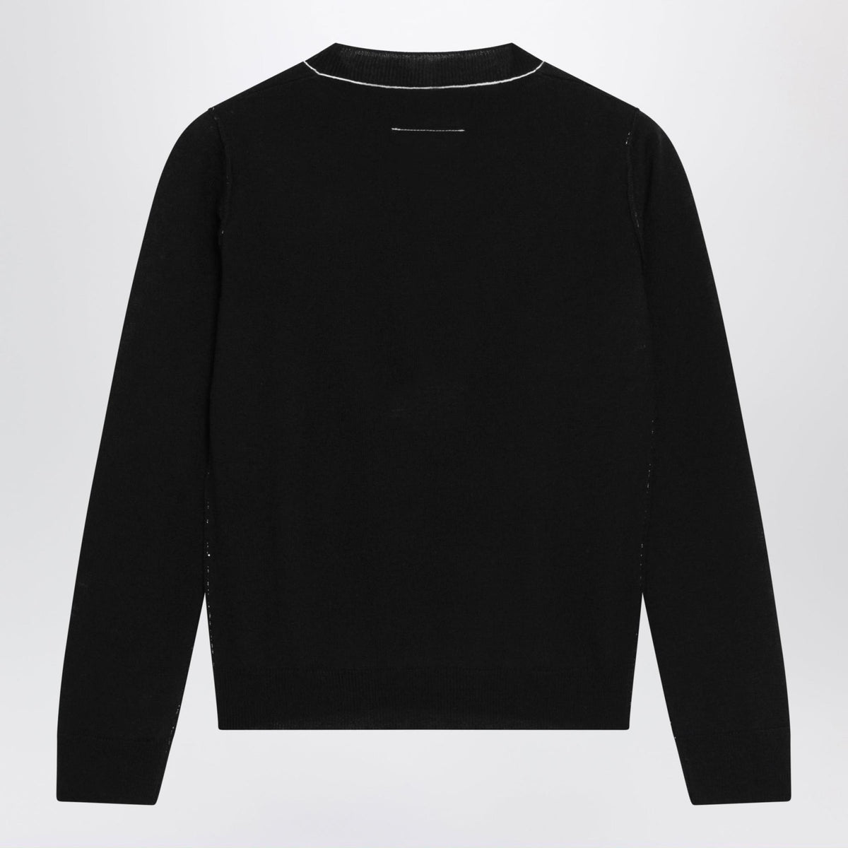 Maison Margiela Wool Blend Round Neck Knit Sweater