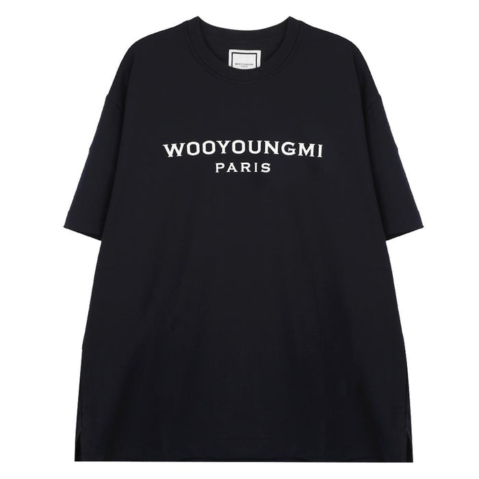 WOOYOUNGMI Navy Front Logo T-Shirt W261TS02 704N