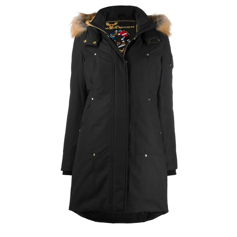 Moose Knuckles Grand Métis Fox Fur Down Puffer Jacket Black