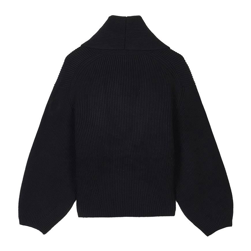 Toteme Women’s Shawl Lapel Cardigan Black Knit