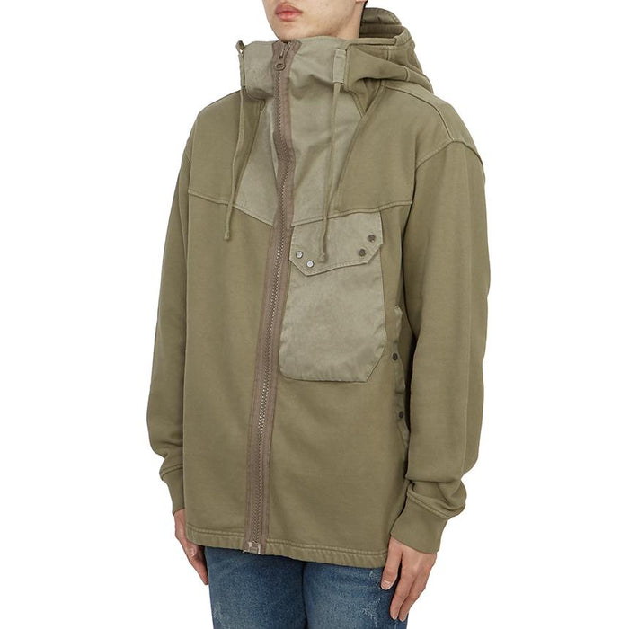 Ten C Men’s Fleece Lined Hooded Zip-Up Jacket Navy