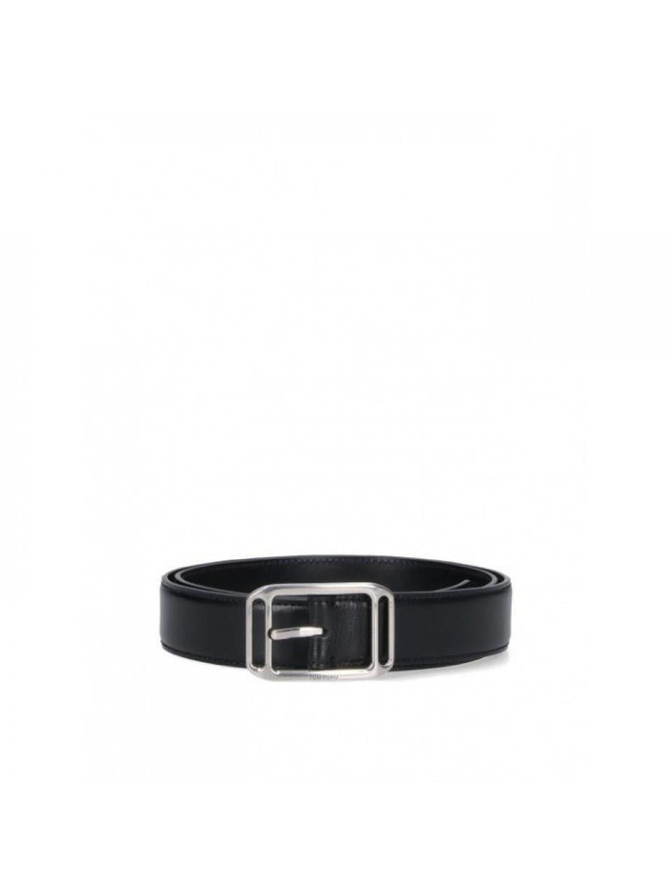 TOM FORD Men's Grained Leather Square Stadium Belt TB308 LCL311Y 1N001