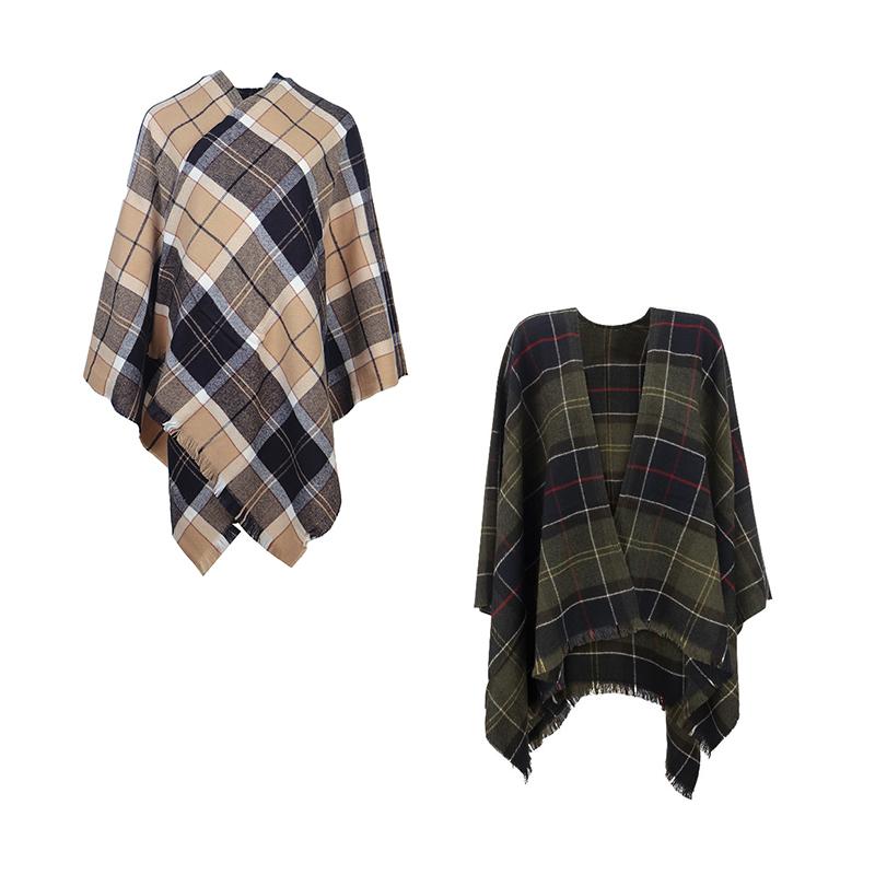 Barbour Tartan Shawl Cardigan Unisex Knit Sweater LSC0184 LSC BE71