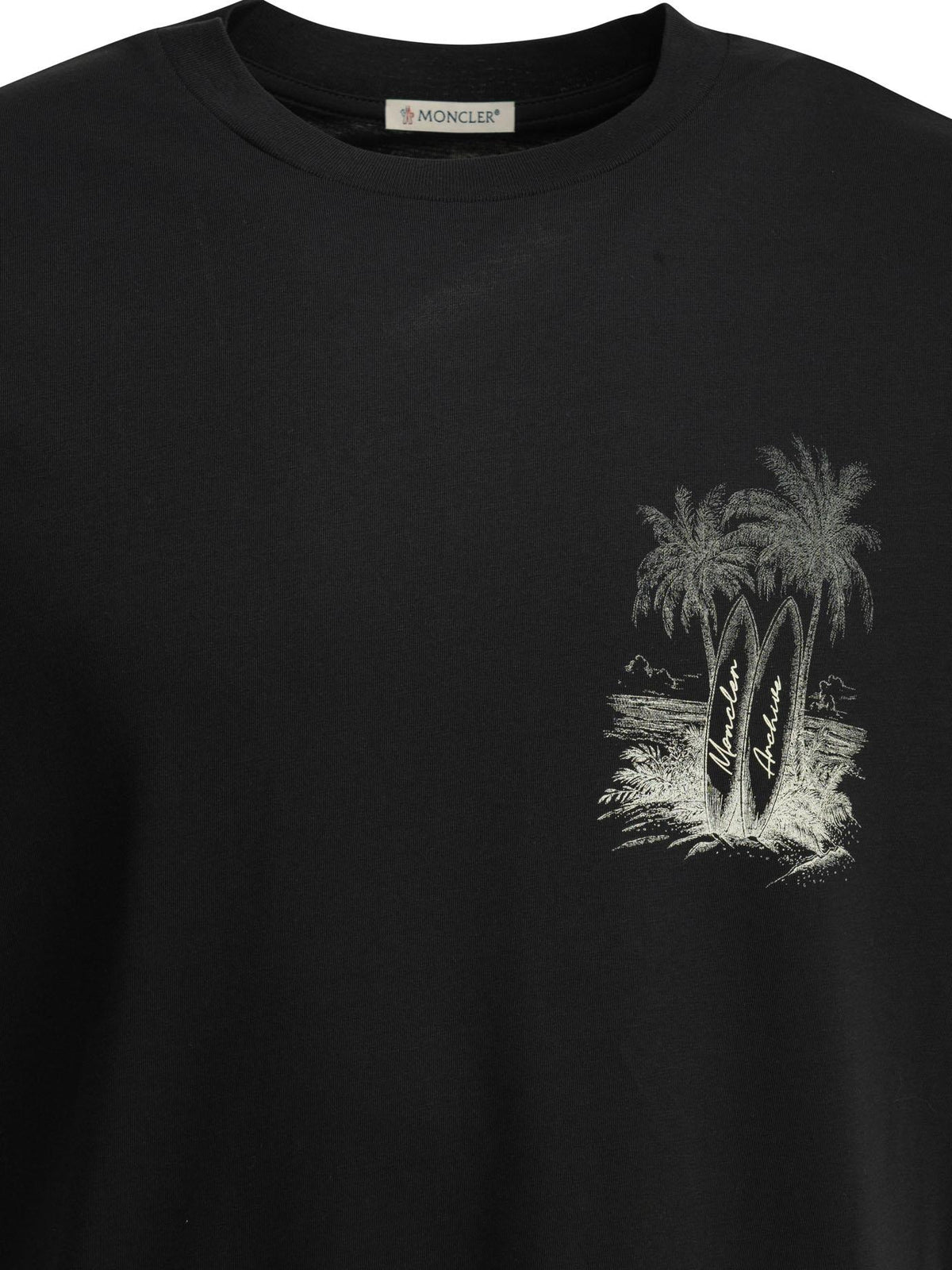 Moncler Short Sleeve T-Shirt Navy Cotton Men's Top