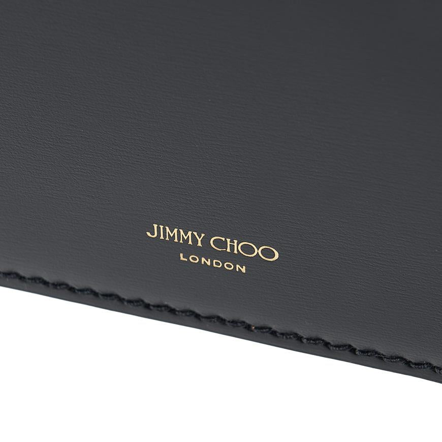 Jimmy Choo Avenue Quad XS Black Crossbody Bag Light Gold Hardware