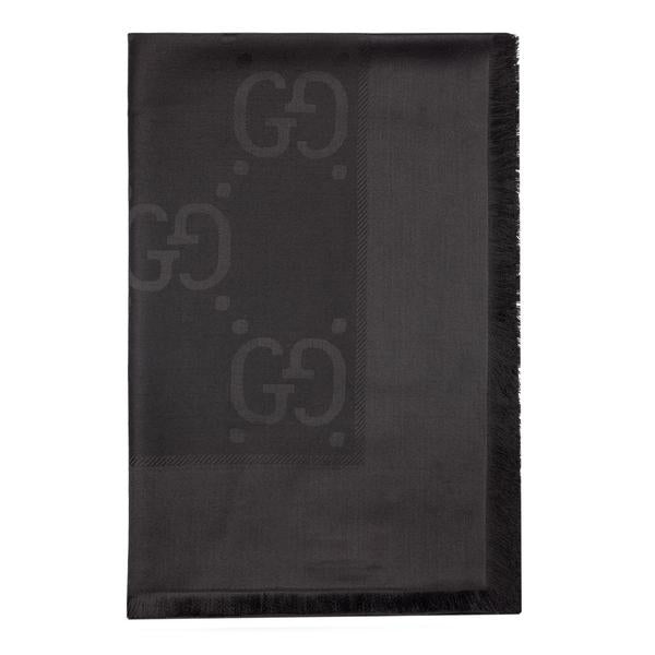 GUCCI Black Wool Scarf