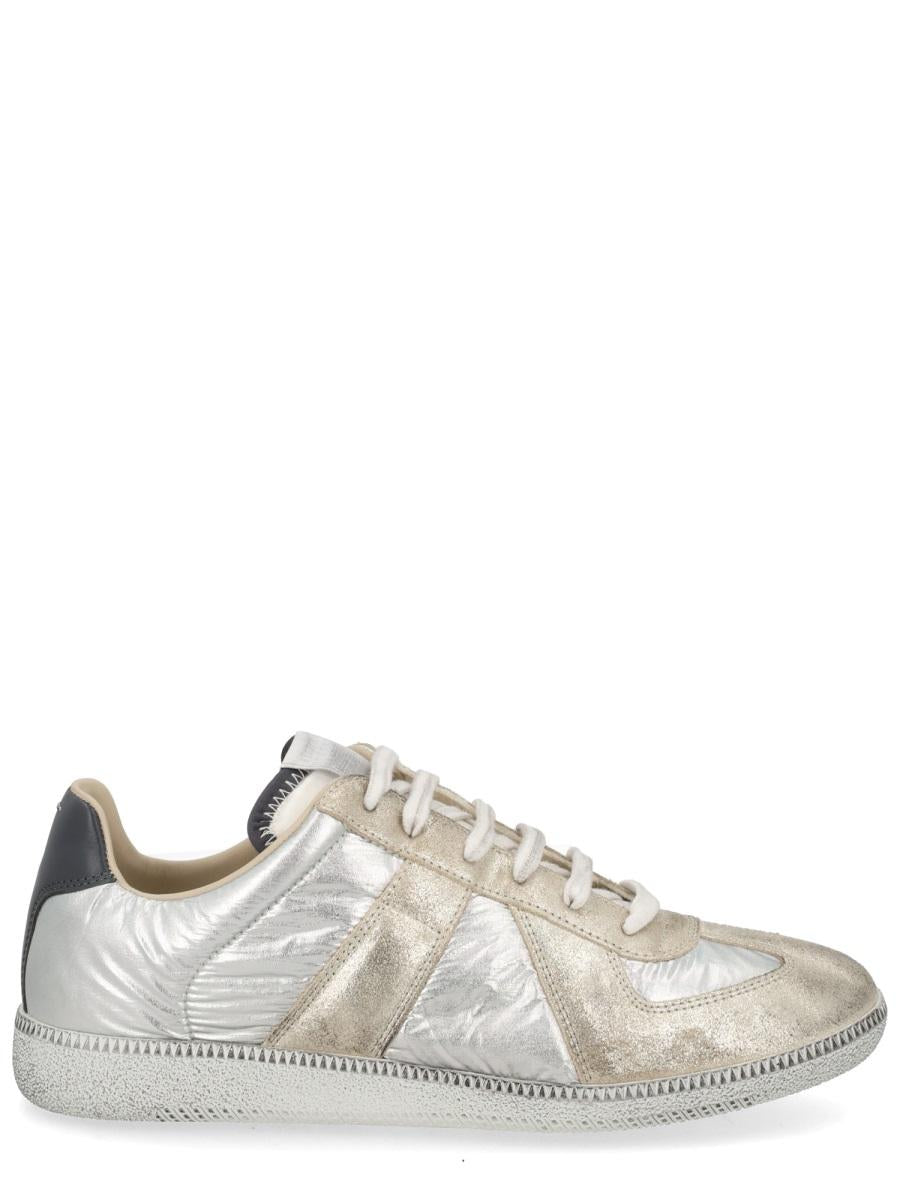 Maison Margiela White Leather Low-Top Sneakers