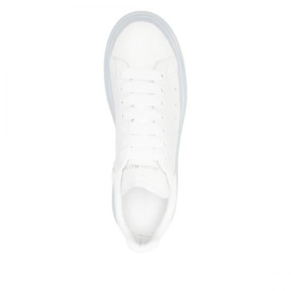Alexander Mcqueen Oversized White Leather Low-Top Sneakers 856487 WIAJP 9299