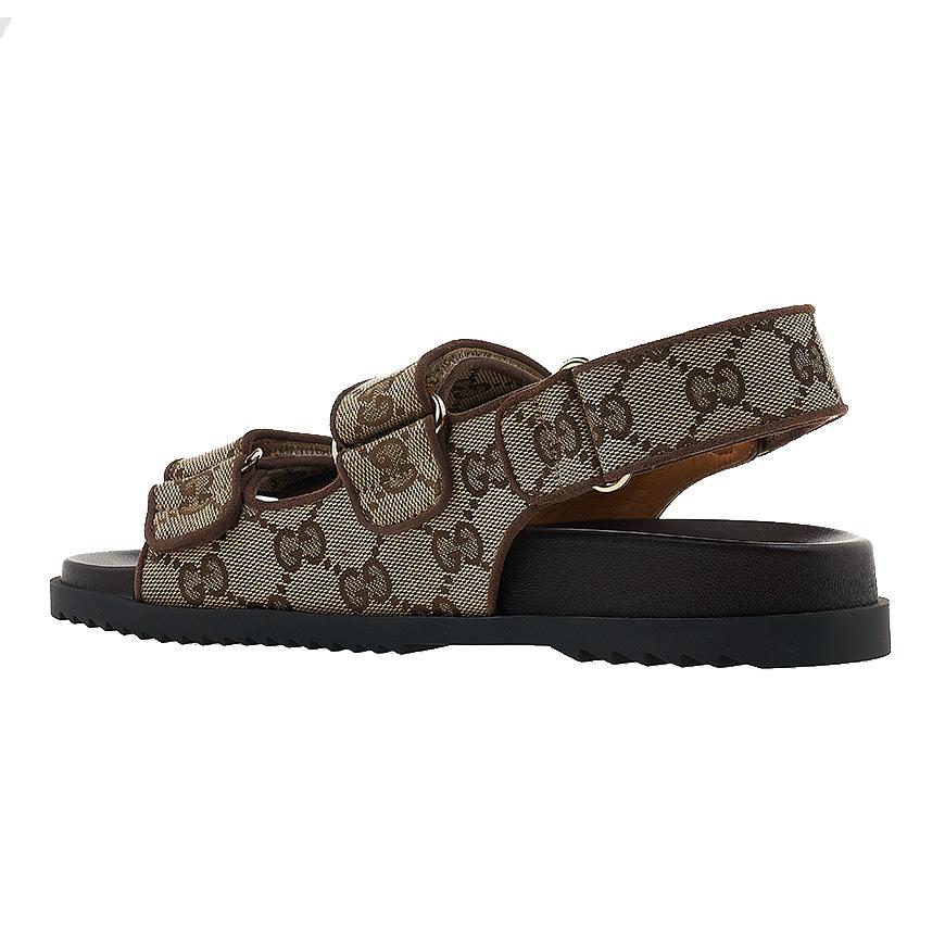 GUCCI Double G Canvas Sandals for Women 771575 G1730 9755