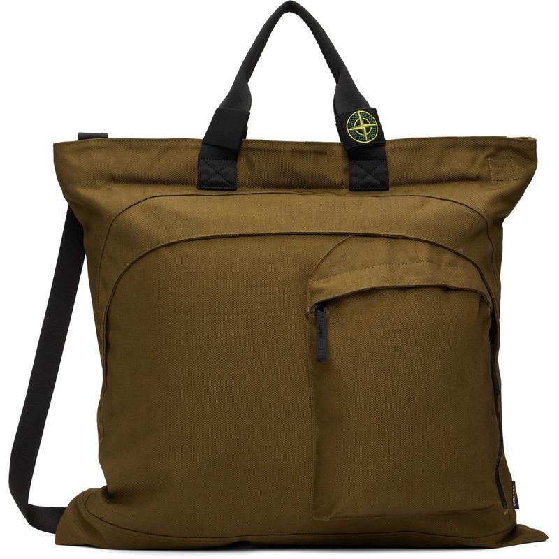 STONE ISLAND Resin Treated Cordura 1500 Tote Bag Black