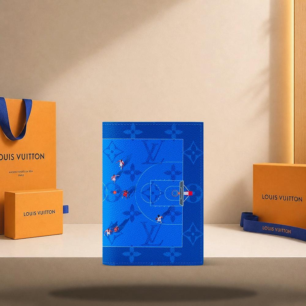 Louis Vuitton Blue Basketball Passport Cover Wallet M26795