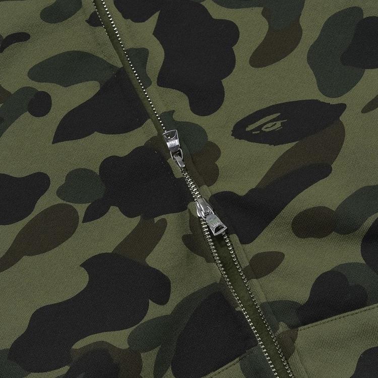 BAPE First Camo Shark Full Zip Hoodie Army Green